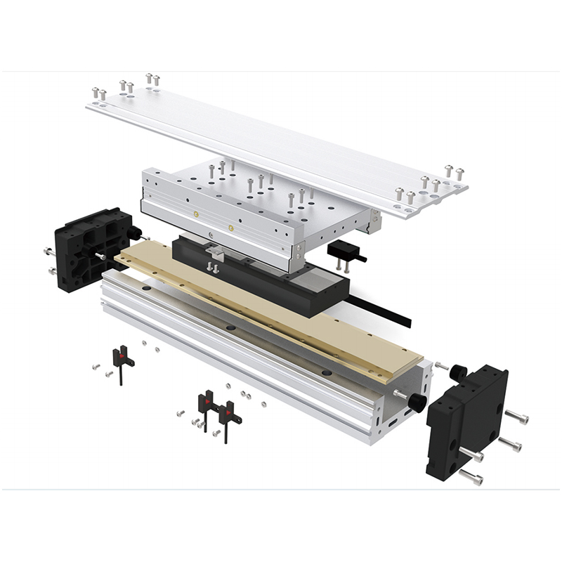 Oberflächenmontiertes Doppelschienen-Linearmotormodul mit mittlerem Langhub und mittlerem Hub